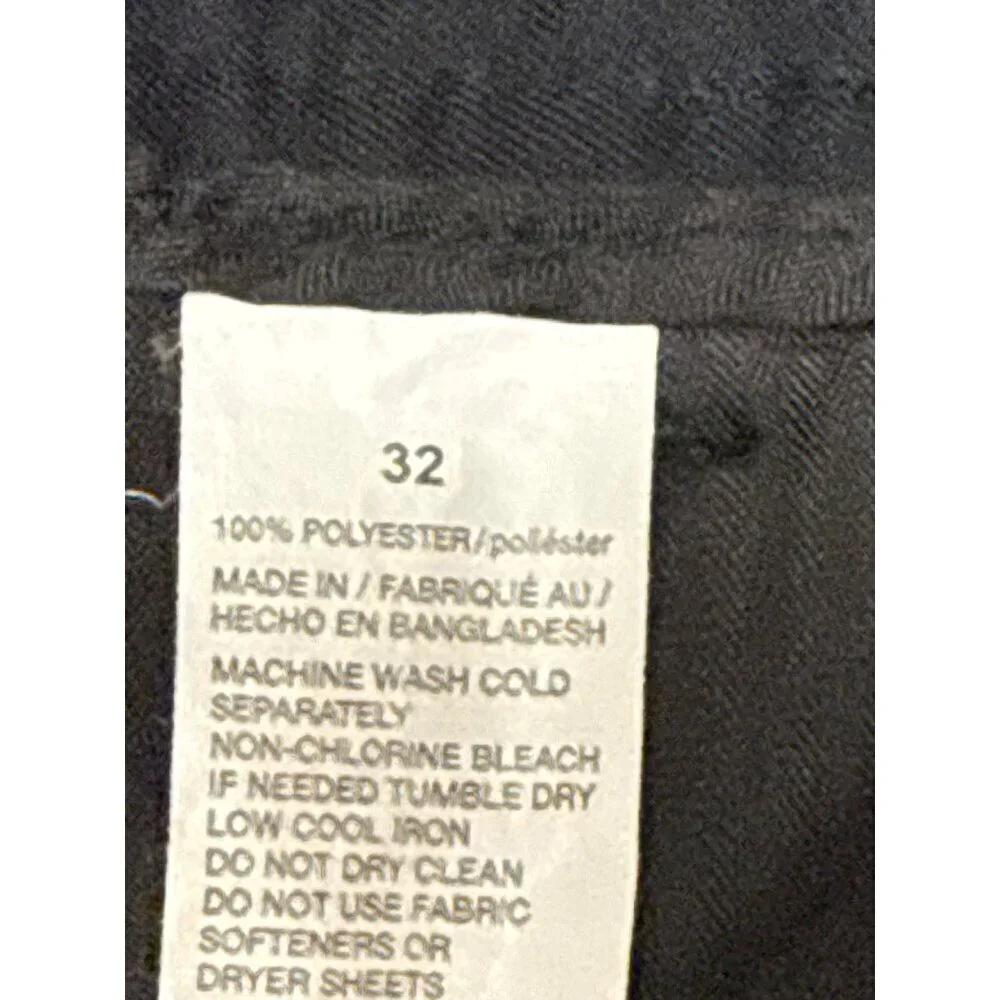 PGA Tour Men's Shorts Black Chino Golf Activewear Flat Front Size 32
